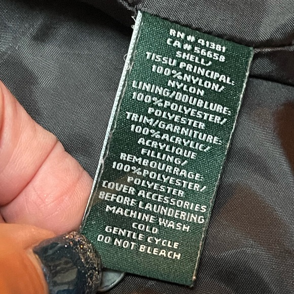 Ralph Lauren Womens Quilted Coat Jacket Black Size Medium - Picture 6 of 11